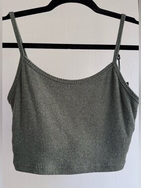 Olive Strut This Ribbed Spaghetti Strap Noah Bralette